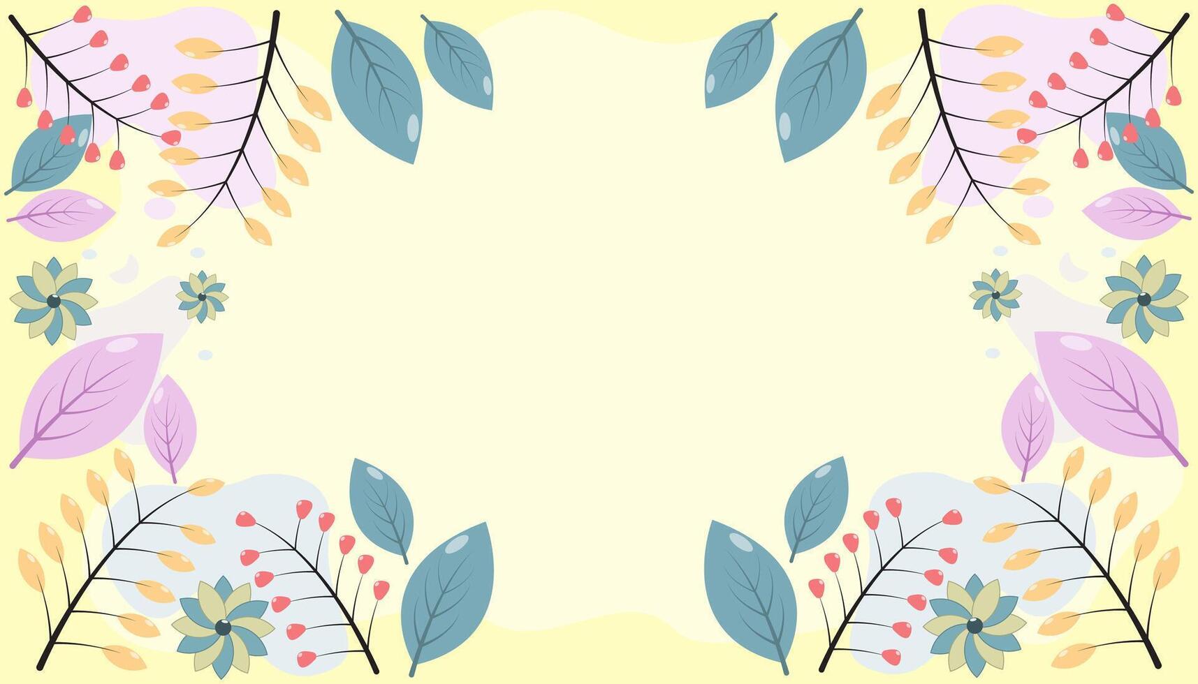 floral background with soft colors vector