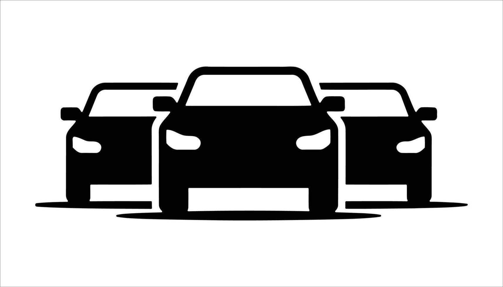 Car Parking Icon with Multiple Cars Design vector