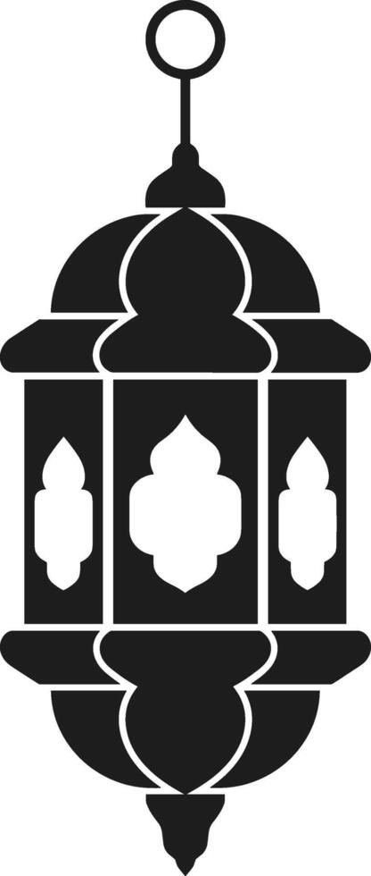Elegant Islamic Lantern Illustration - Minimalist Design vector