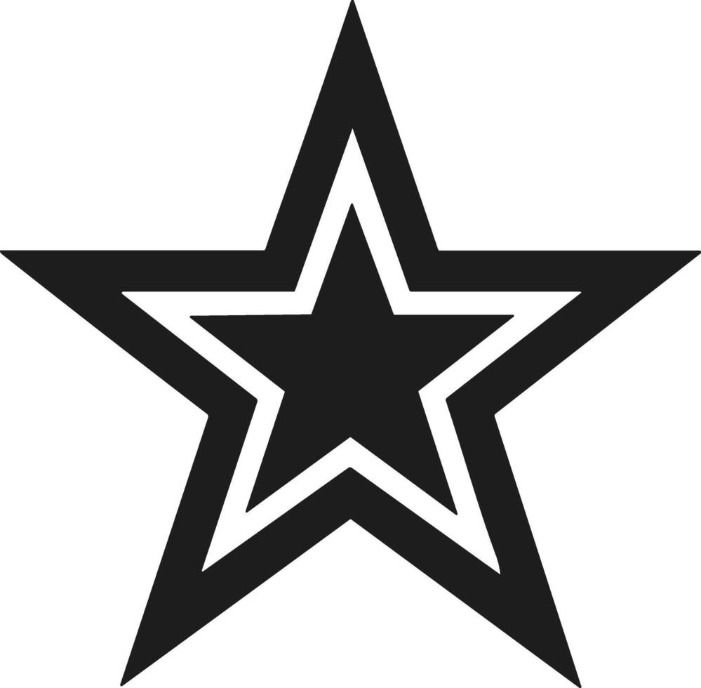 Layered Star Silhouette - Bold Patriotic Symbol Design vector