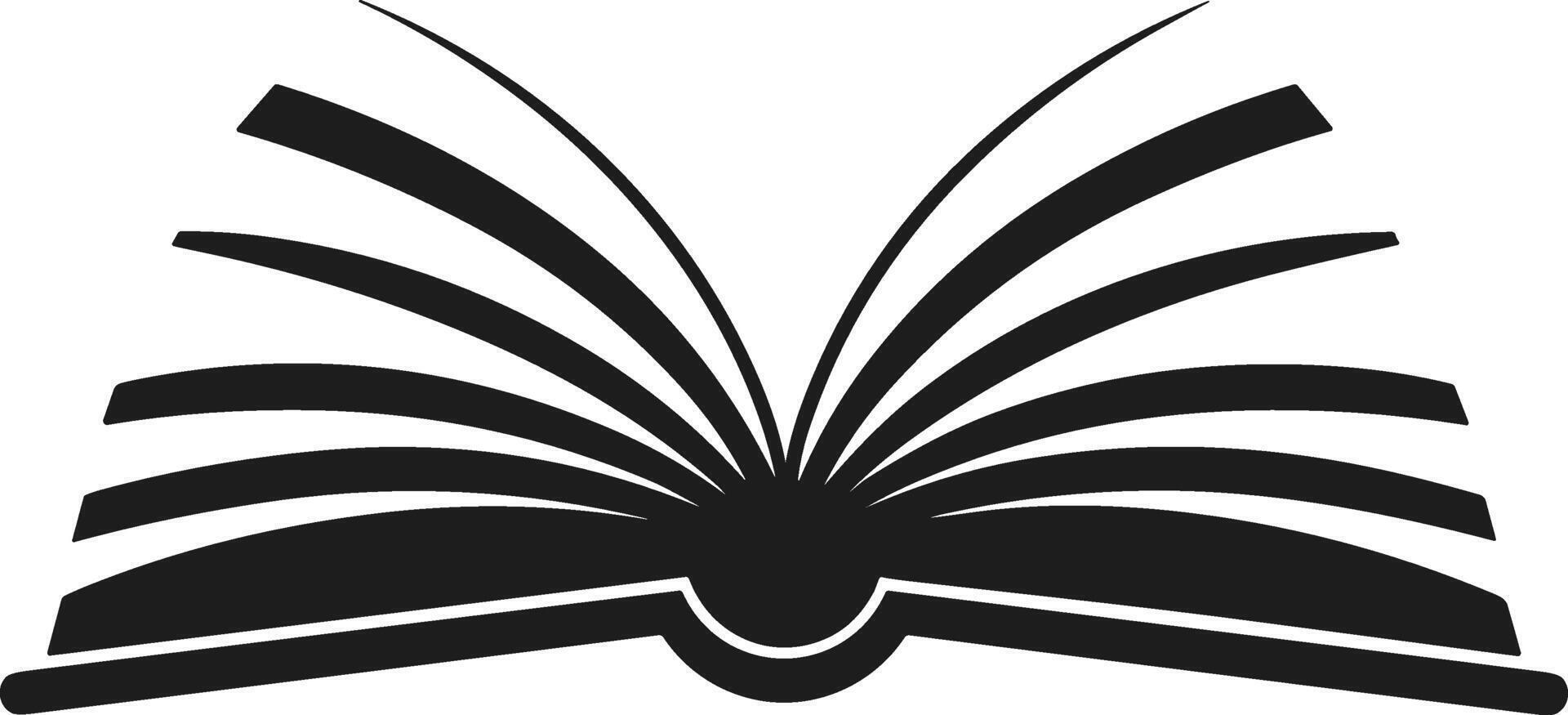 Minimalist Open Book Silhouette for Back to School and Education Themes vector