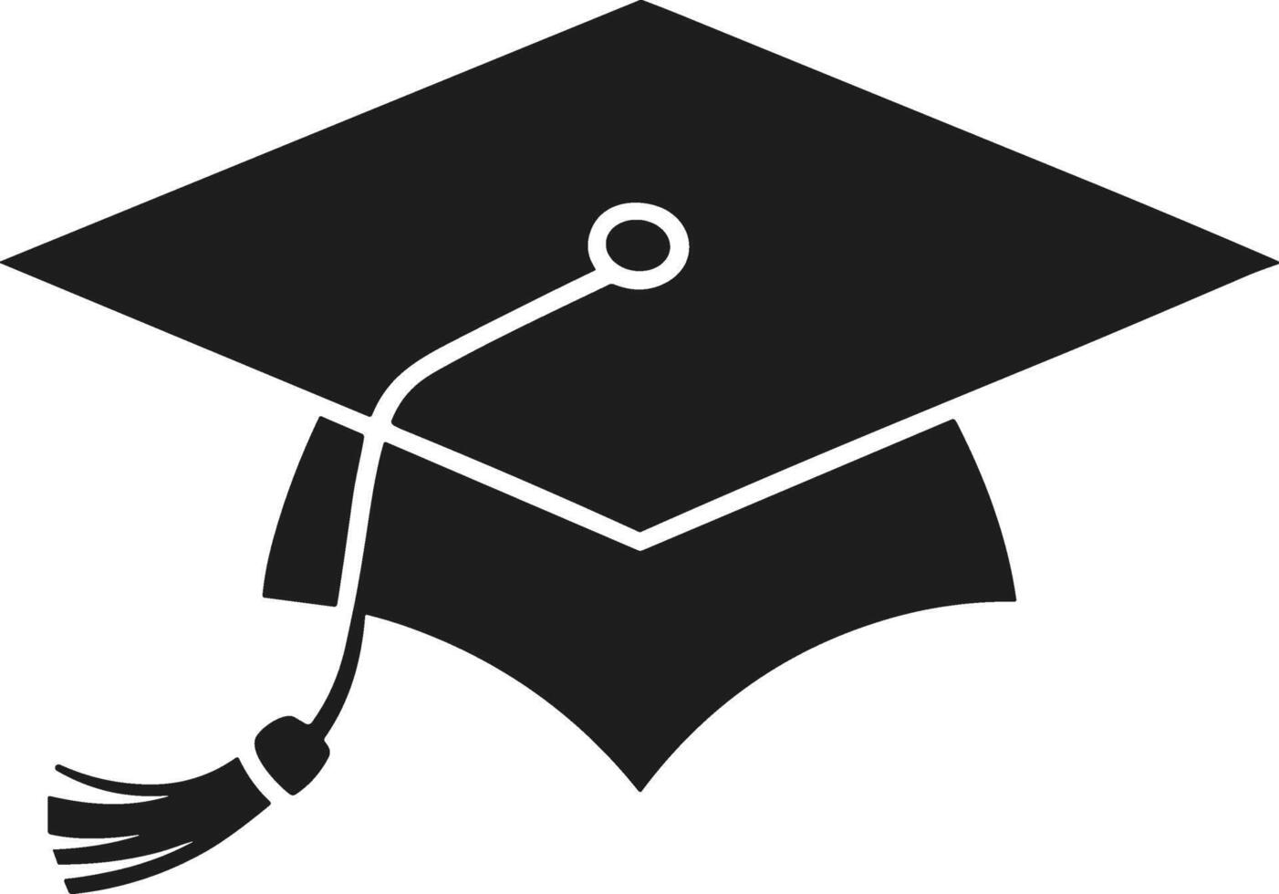Graduation Hat Silhouette - Back to School Academic vector