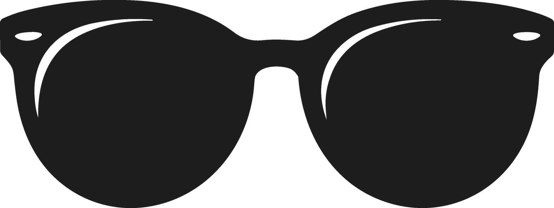 Round Sunglasses Silhouette - Trendy Summer Accessory Illustration for Travel and Beach Themes vector