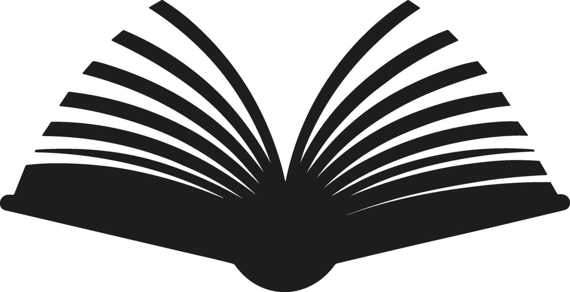 Open Book Silhouette - Back to School Education Icon vector