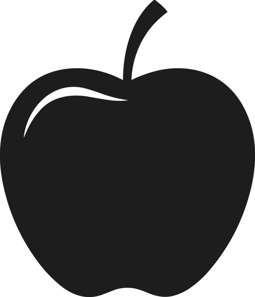 Apple Silhouette - Back to School Minimalist Illustration vector