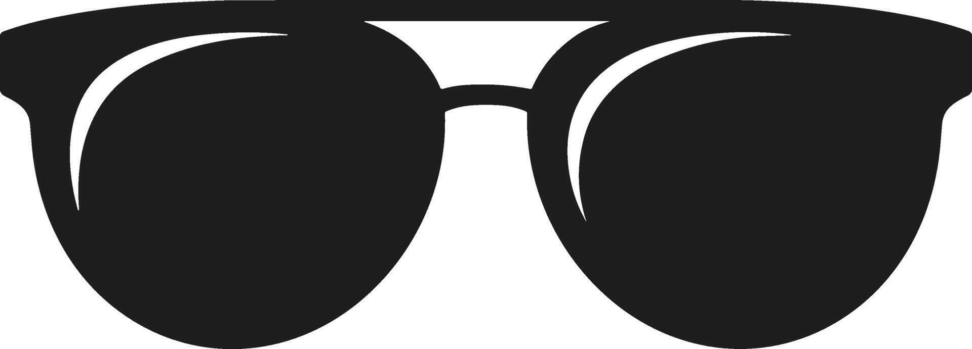 Flat Top Sunglasses Silhouette - Cool Summer Accessory Illustration for Vacation and Beach Themes vector