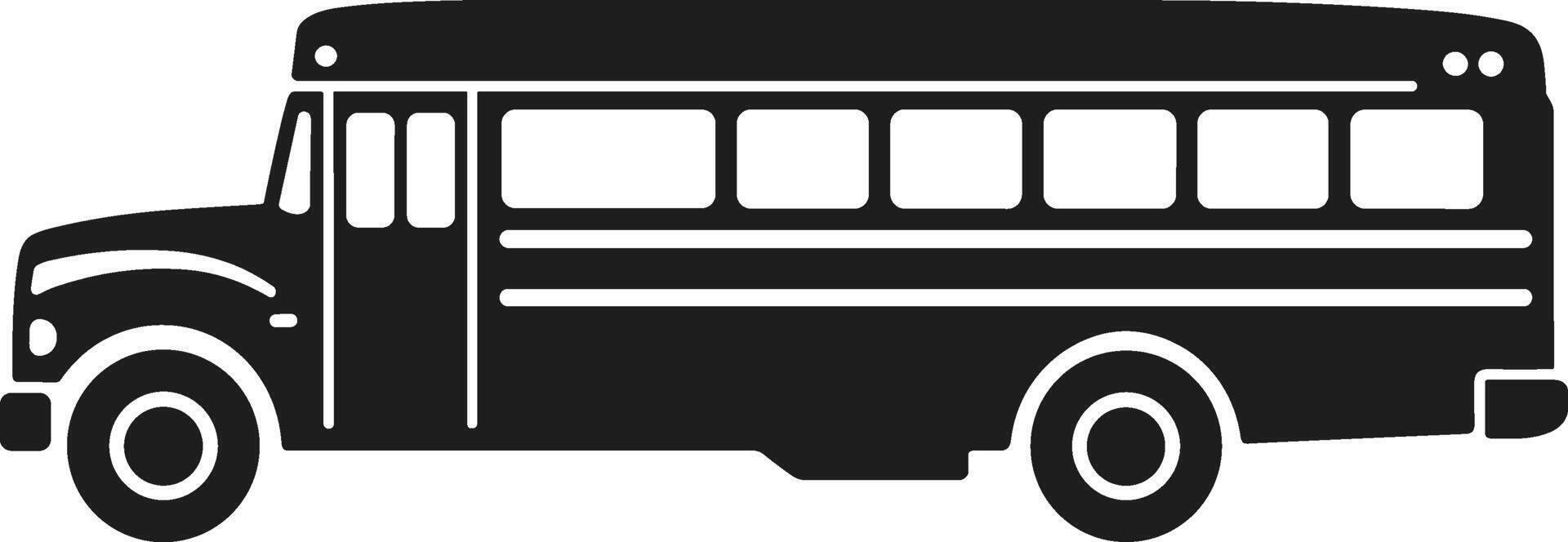 Silhouette School Bus - Classic Side View for Back to School Projects vector
