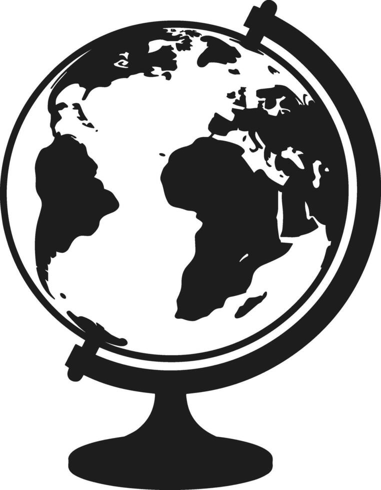 Globe Silhouette - Educational School Supplies for Back to School vector