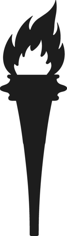 USA Liberty Torch Silhouette for Independence Day Design vector