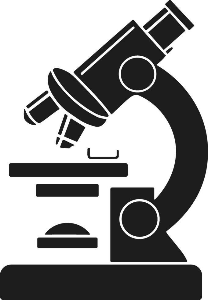 Microscope Silhouette Illustration - Back to School Science vector
