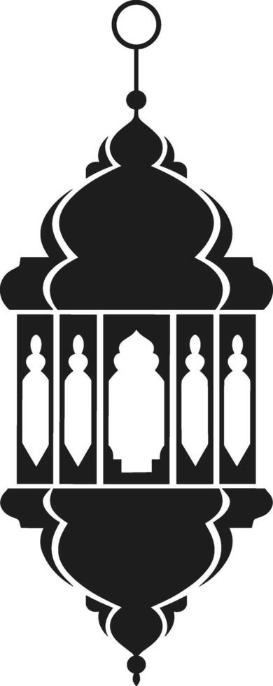 Elegant Islamic Lantern Silhouette Design vector