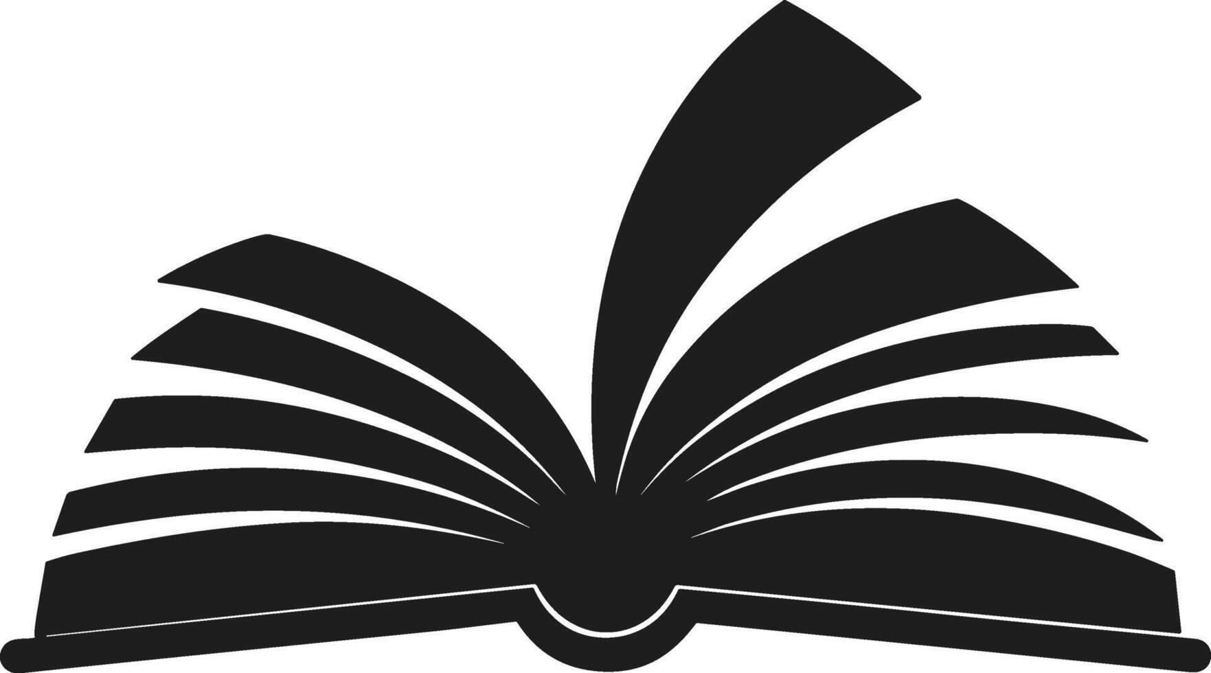 Flying Pages Open Book Silhouette - Educational Icon for Back to School vector
