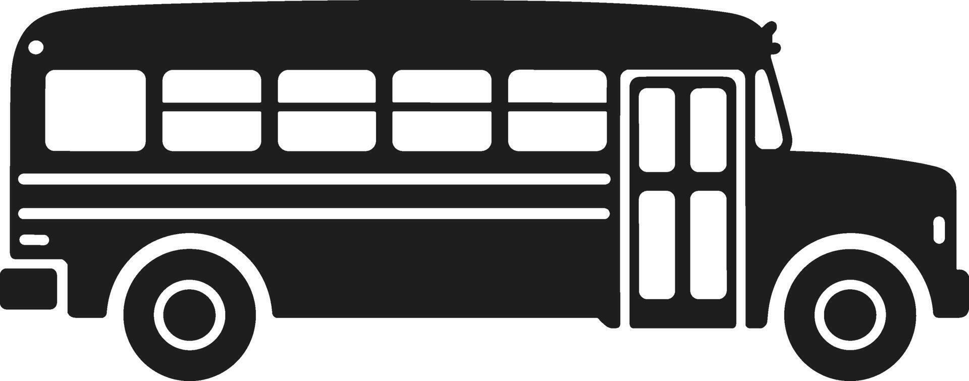 Silhouette of School Bus - Rear Side View for Back to School Designs vector