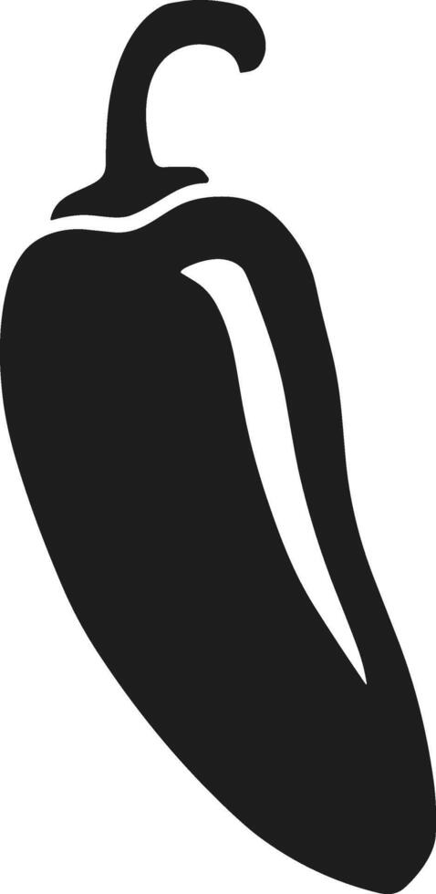 Chili Pepper Silhouette - Spicy Vegetable Icon for Cooking and Food Branding Designs vector
