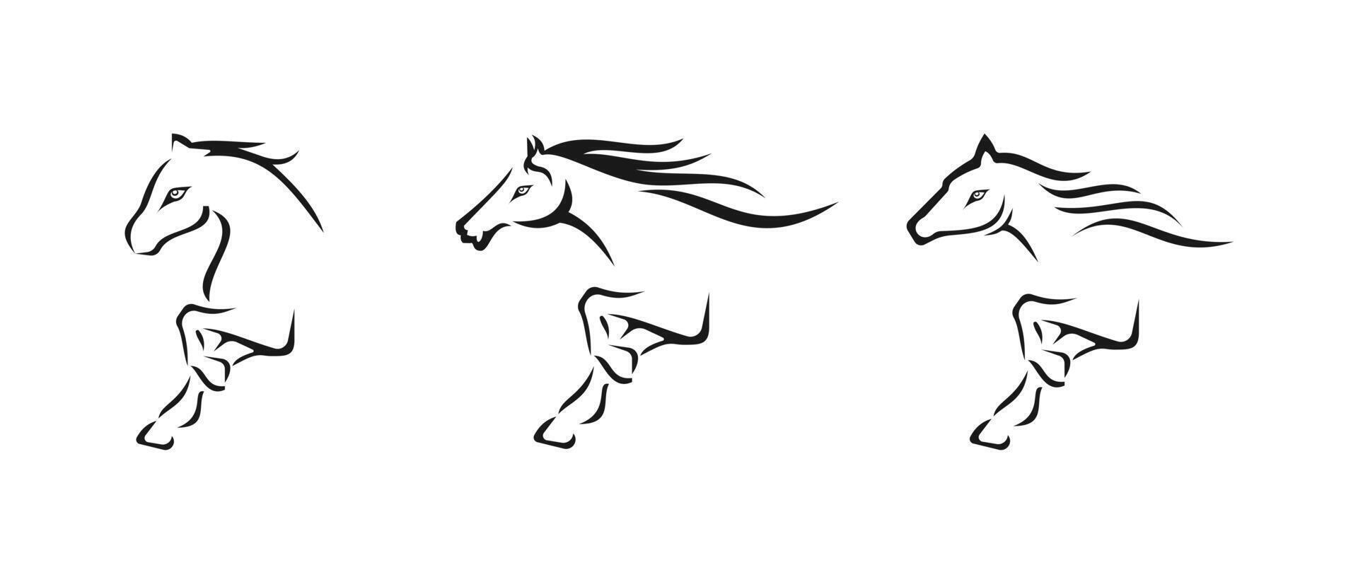 Three Majestic Unicorns in Mythical Creatures, Fantasy Art, Isolated on White Background Cutout vector