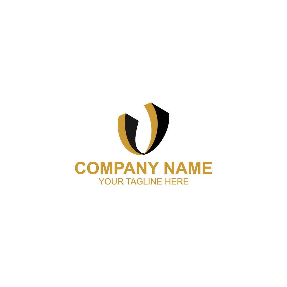 letter u logo design for company or business with creative illustration vector