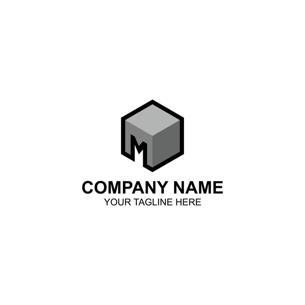 letter m logo design for delivery service business or company with creative illustration vector