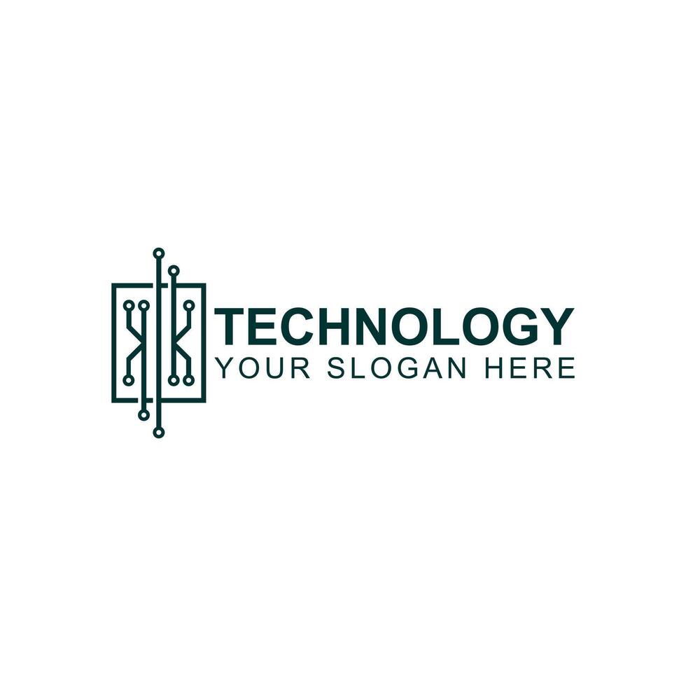 letter k logo design for techno company or business with creative illustration vector