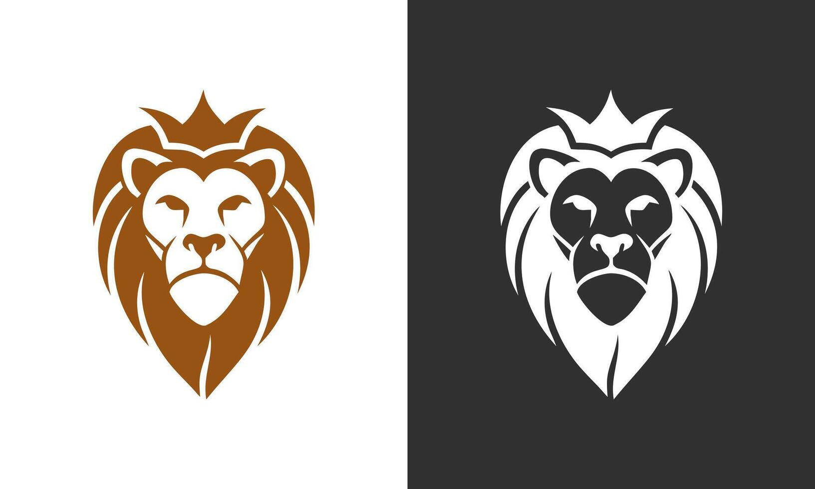 Lion king logo design template vector