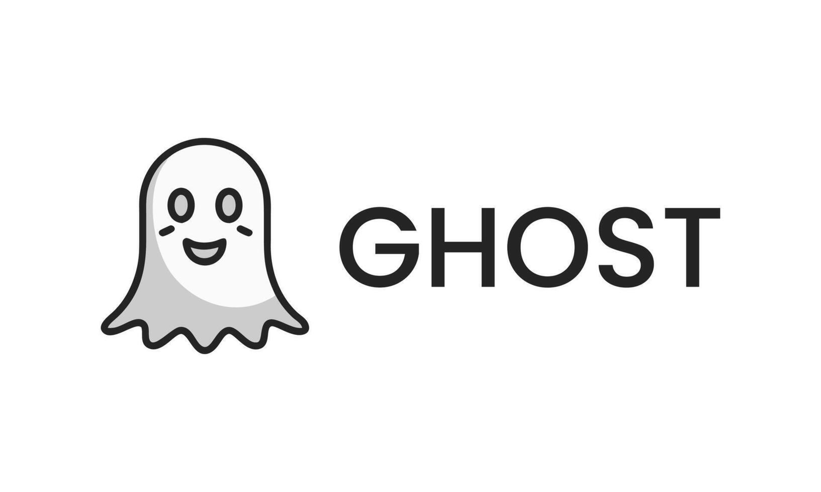 Ghost logo design template vector