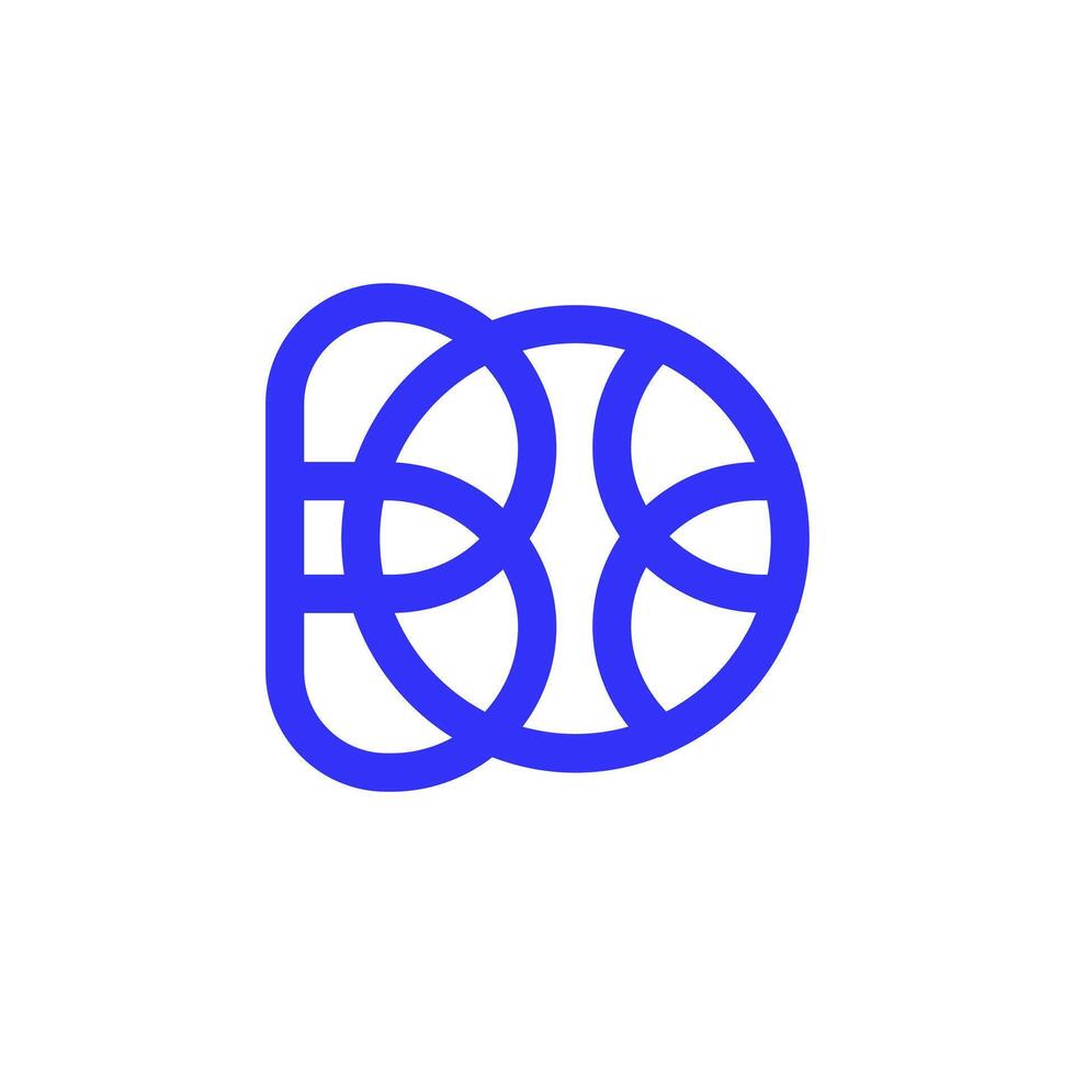 Letter B, O connect and link logo design vector