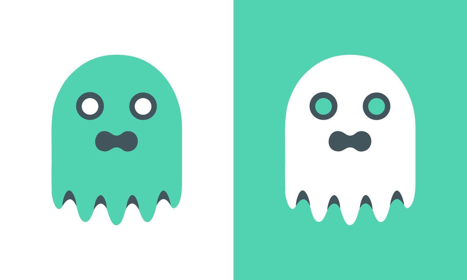 Ghost Silhouette logo design template vector