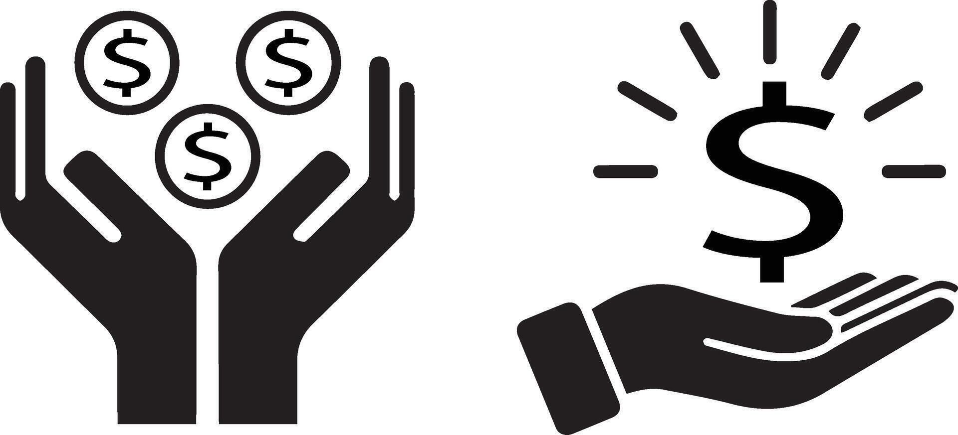 Unique donation icon vector