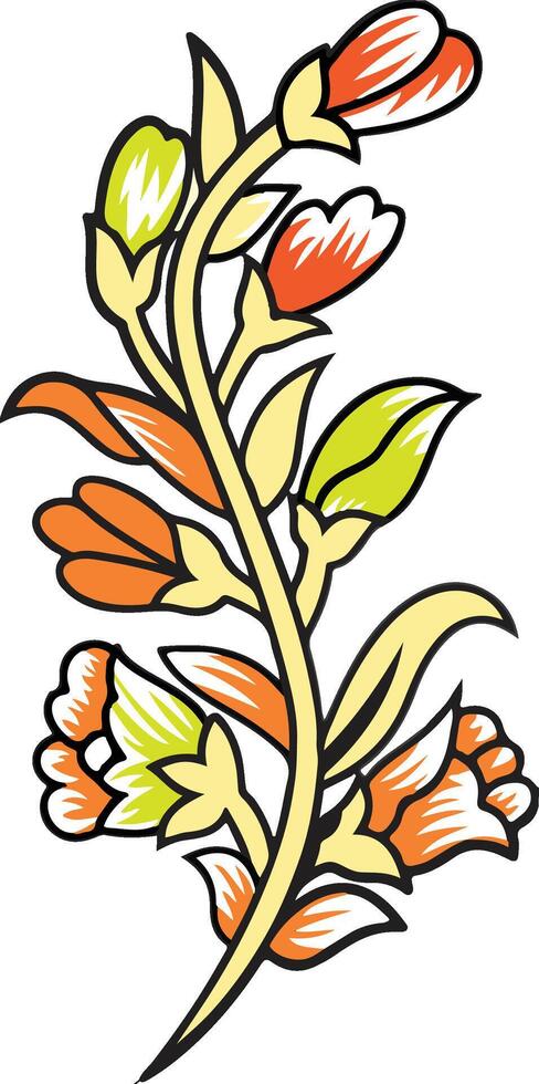 A flower with leaves and flowers vector