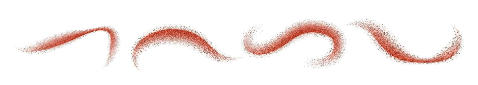 Powder spice pepper chili seasoning. Red paprika splash. Realistic explosion with chili flakes. Hot flavor condiment texture ideal for cooking design. vector