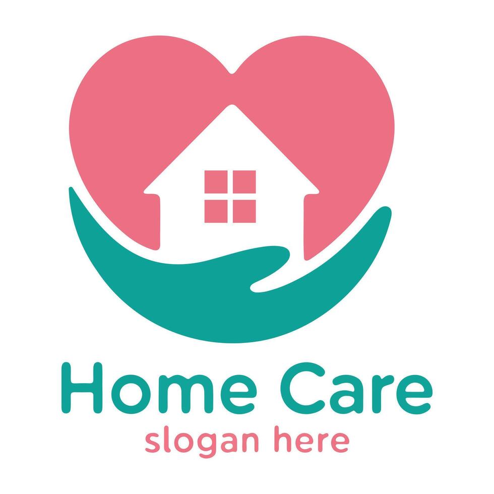 Loving Home Care Logo symbolizing support and comfort vector