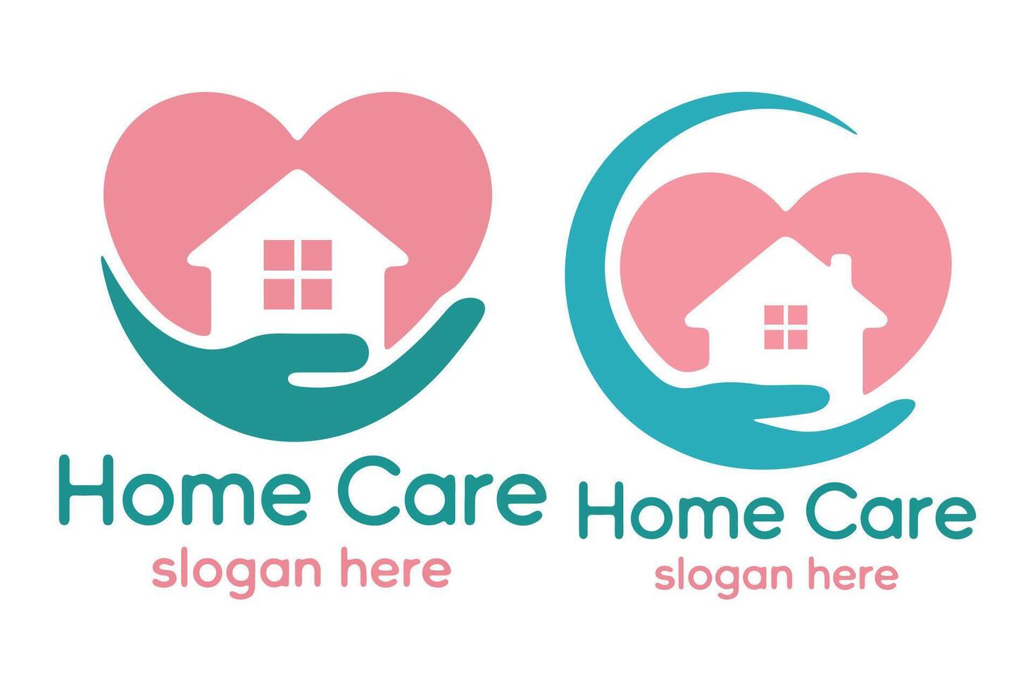 Home Care Logo Design Protecting Homes and Hearts vector