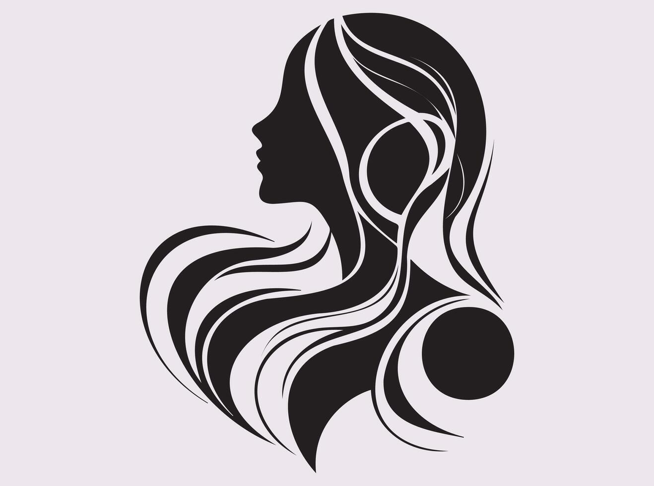 Abstract Geometric Woman Silhouette in Bahu Art Style Minimal Line Drawing Design vector
