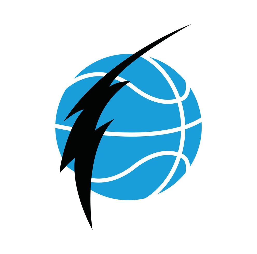 Thunder basketball team sports template. vector