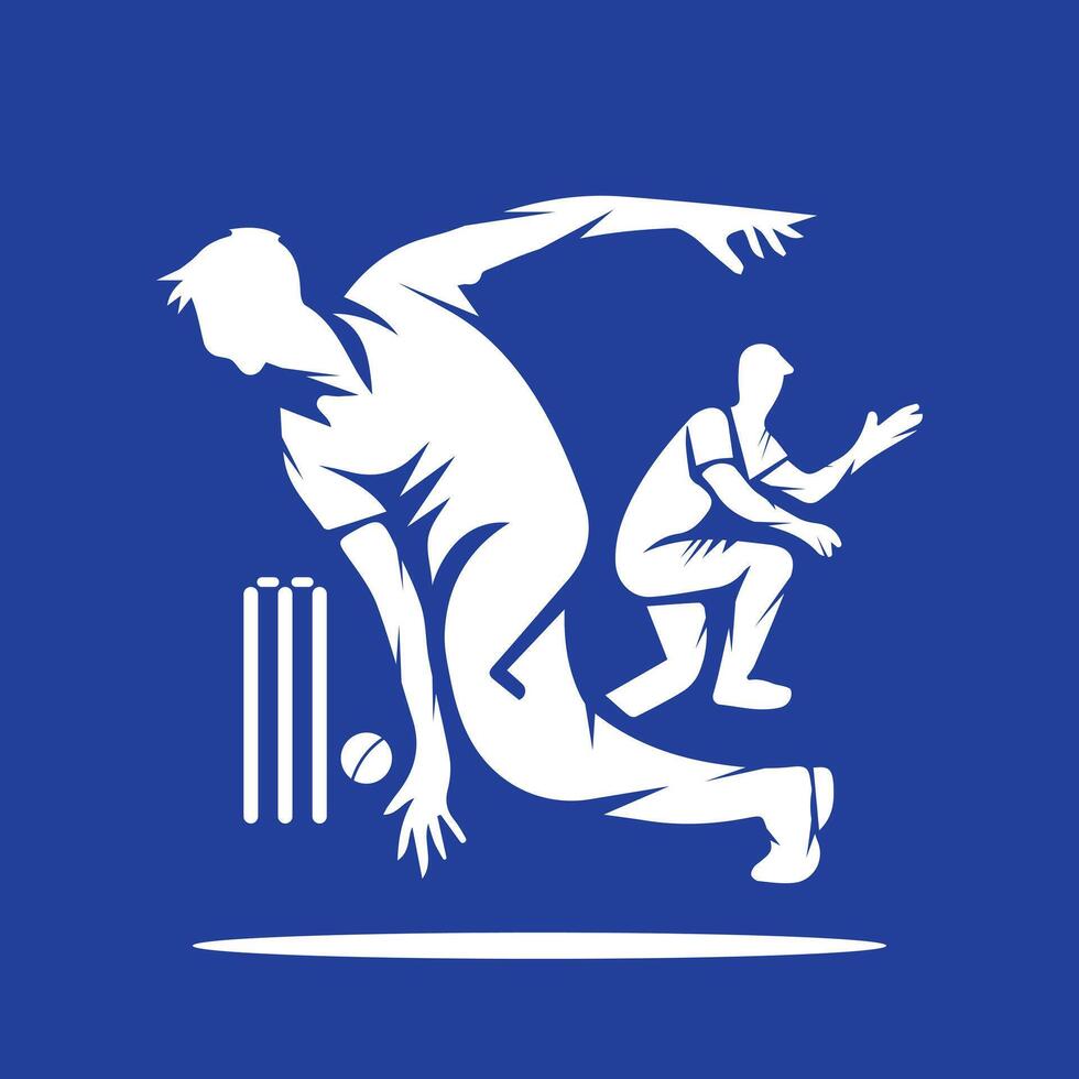 Cricket player with cover drive design icon vector