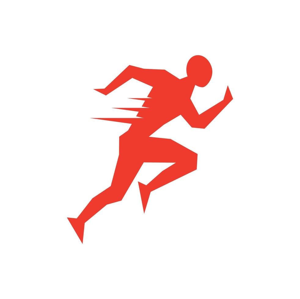 Running Man silhouette. vector