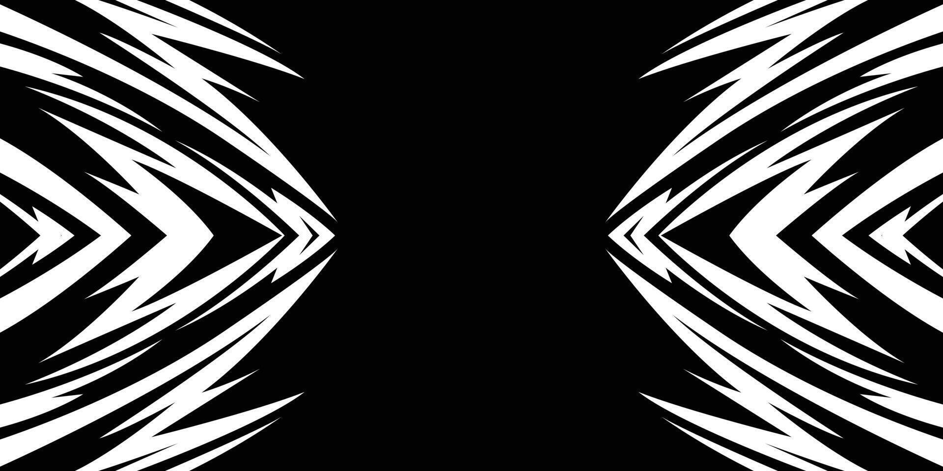 Abstract black and white background with jagged lines pattern and with some copy space area vector