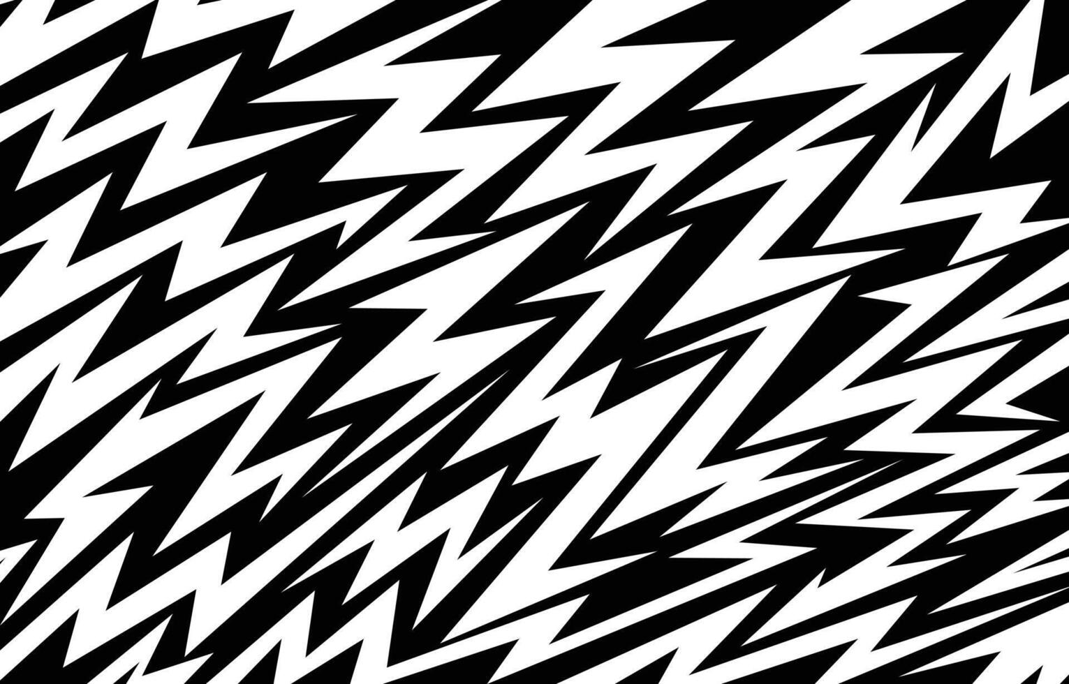 Abstract seamless geometric pattern. Black and white background with lightnings vector