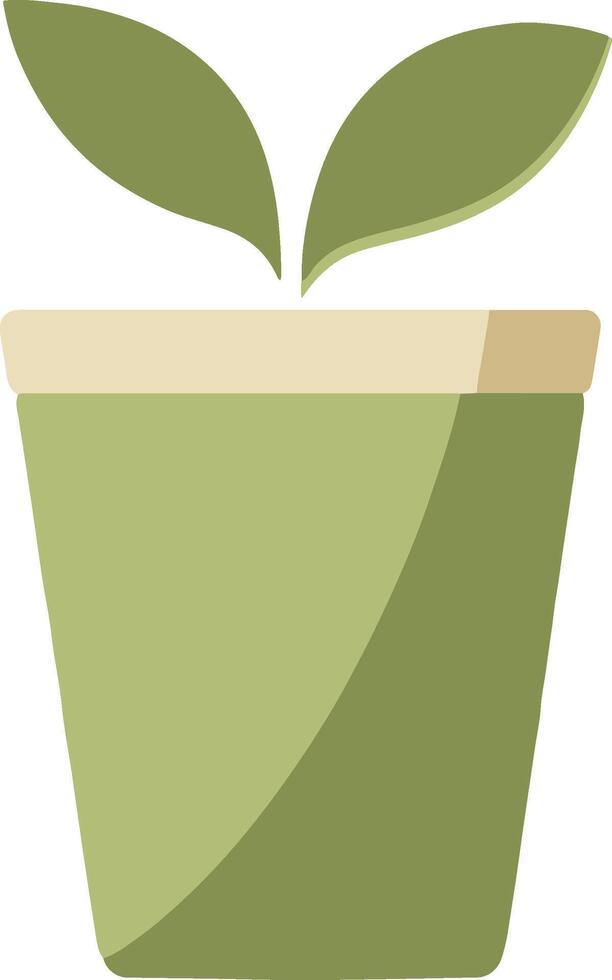 Depiction of plant based protein powder green silhouette with a light brown accent detail health wellness vector