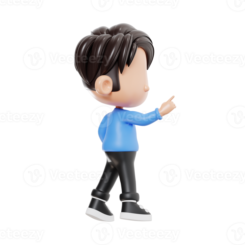 Boy Pointing Something png