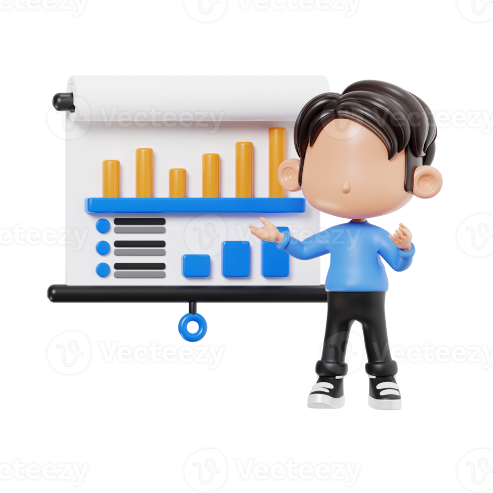 Boy Giving Business Presentation png