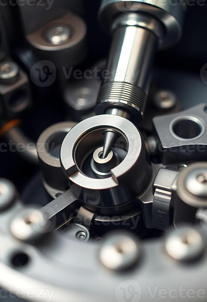 close up view of a machine tool photo