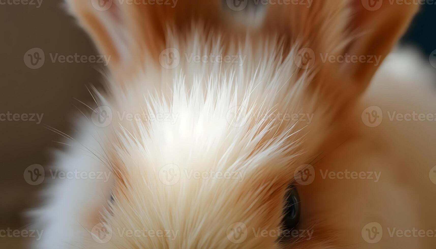 close up of a rabbit's face with a blurry background photo