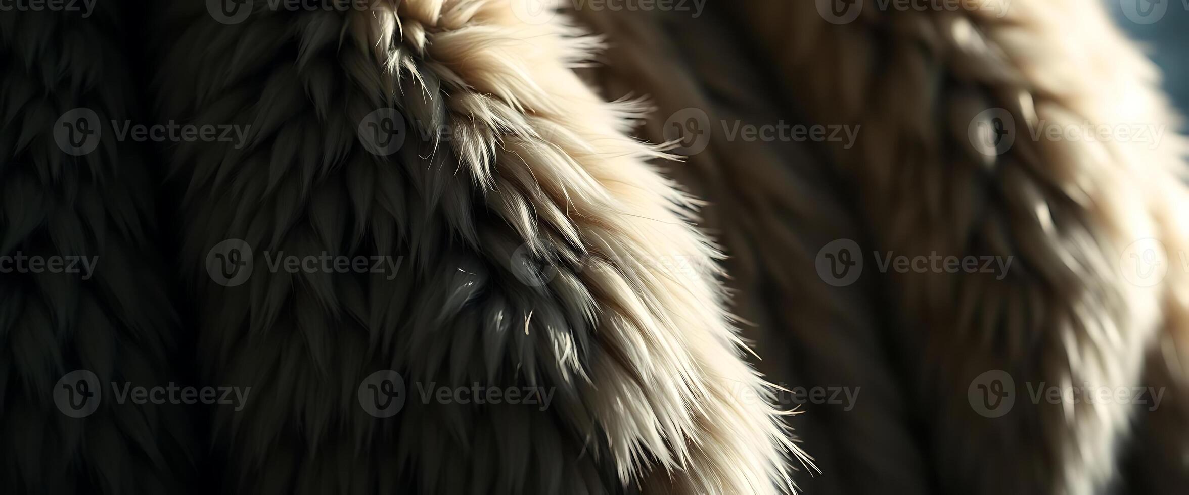 close up of a fur coat on a mannequin photo