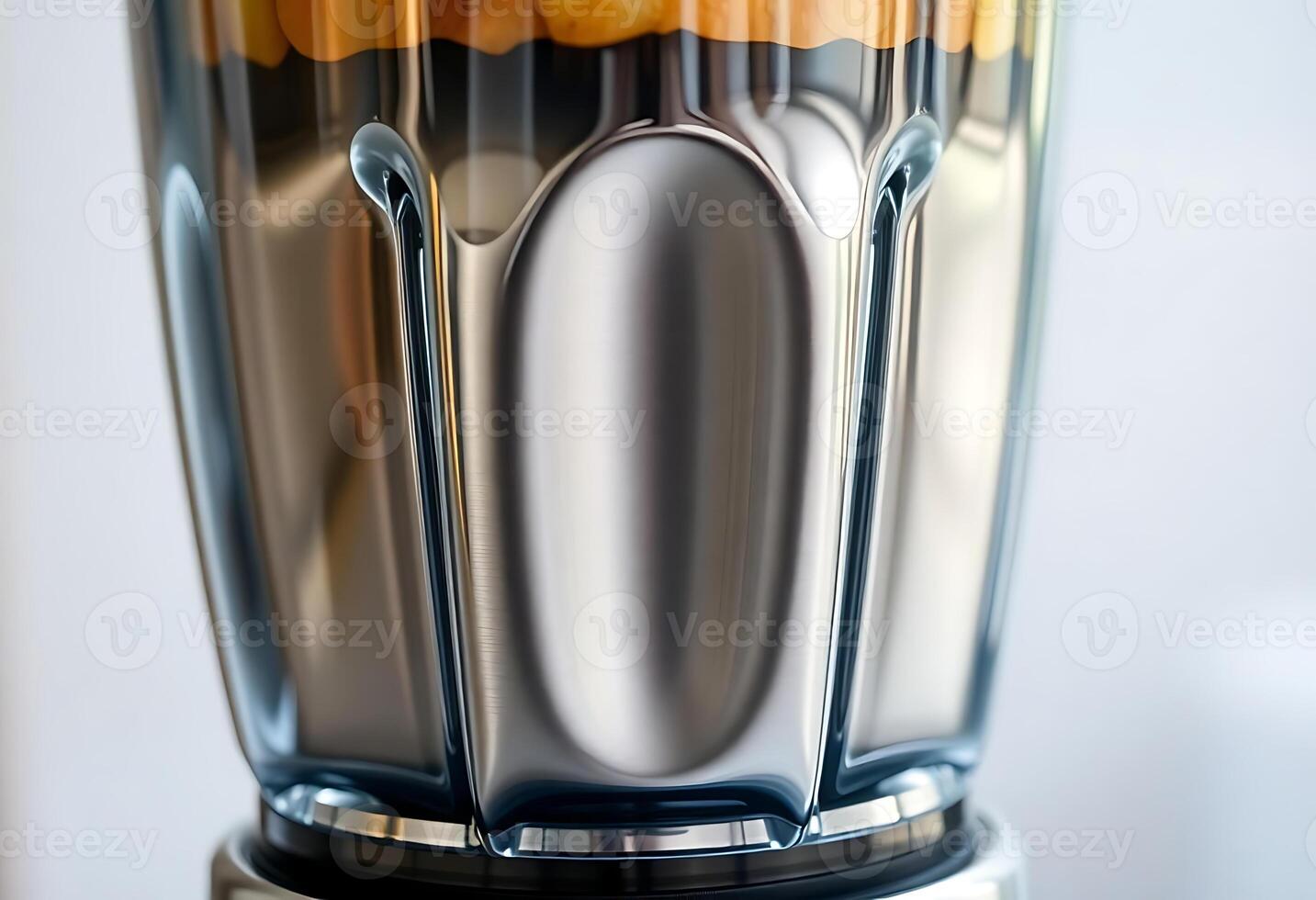 close up of a blender with food inside of it photo