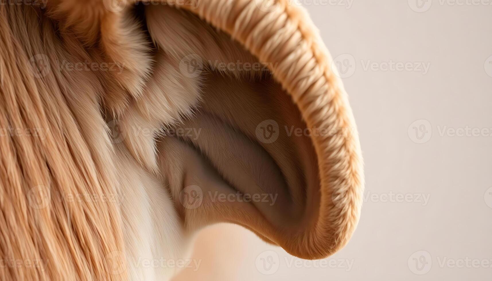 close up of a brown and white cow's head photo