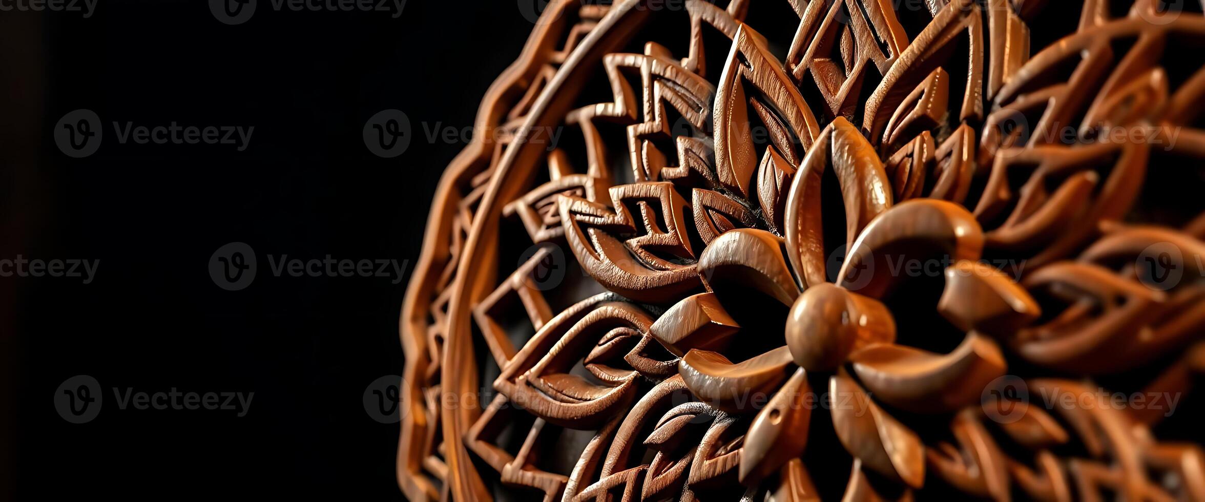 close up of a decorative object made of wood photo