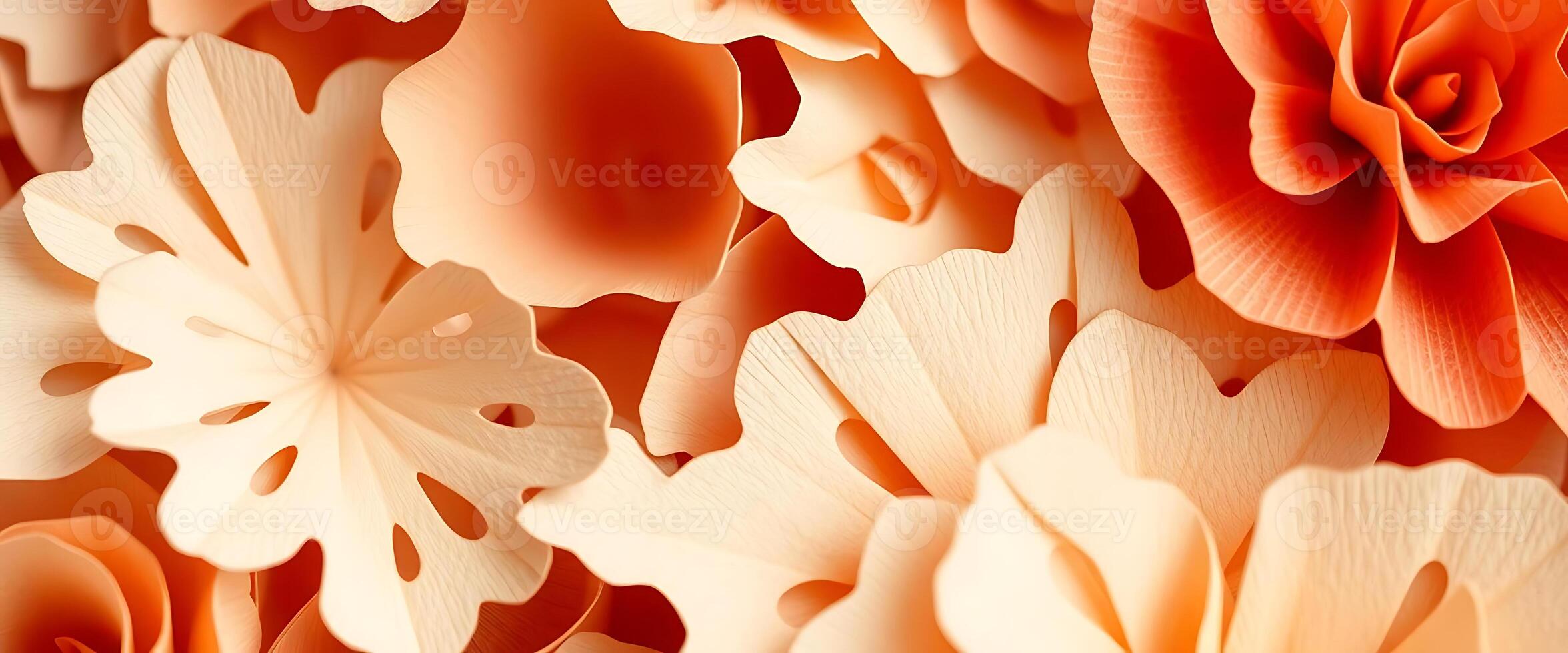 close up of a bunch of paper flowers photo
