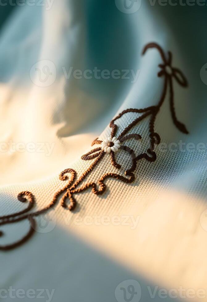 close up of a piece of cloth with a design on it photo