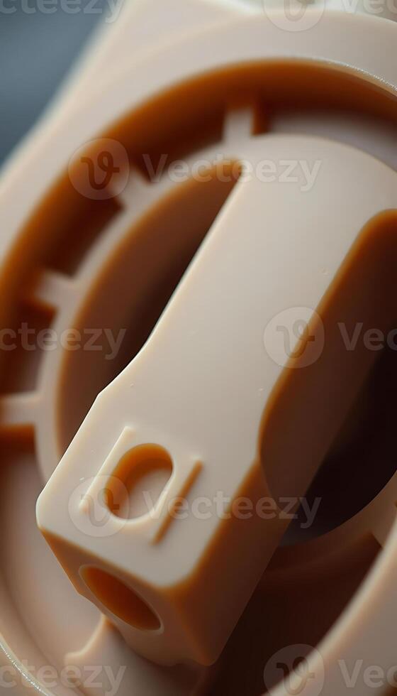 close up view of a plastic object photo