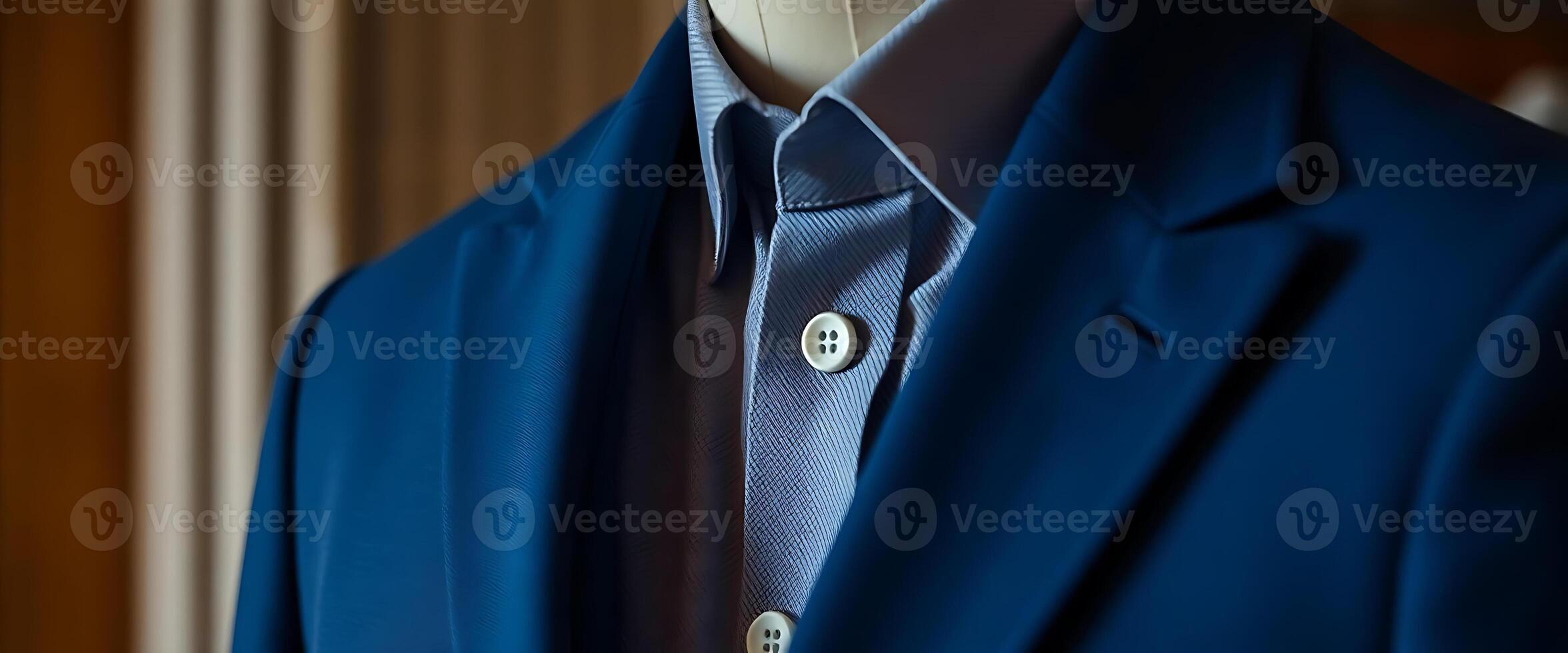 close up of a suit on a mannequin photo